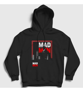 Presmono Unisex Siyah Poster Dizi Mad Men Kapüşonlu Sweatshirt 477271tt