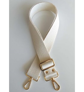 Angel Çanta Aksesuar Pamuklu Kolon 120X4 Cm Light Gold Metal Krem Renk
