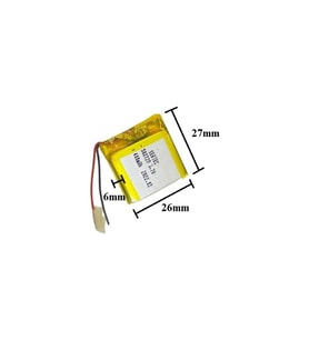 Sertec 582728 3.7V 400 Mah Lityum Polimer Pil 1.5A (Drone Için Uygun Değildir)