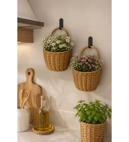 rattan 2li çiçeklik