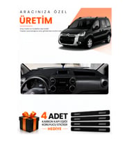 e-biz CITROEN BERLINGO B9 KPKSIZ EKR (2008-2017) Uyumlu Torpido Koruma Örtüsü Oto Kılıfı - Siyah - CI012