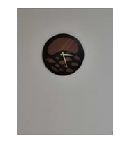AS TASARIM LAZER NOVA MODEL DUVAR SAATİ 50 x 50 cm (SİYAH-CEVİZ)