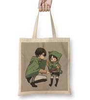 Attack On Titan Chibi Levi X Eren 01 Bez Çanta Uzun Saplı