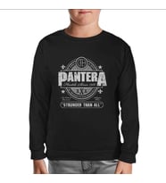 Pantera - Stronger than All Siyah Çocuk Sweatshirt