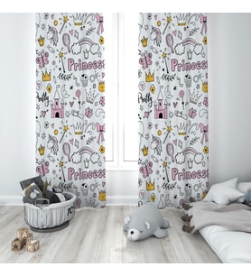 Çocuk Odası Dijital Baskılı 135x260cm Tek Kanat Fon Perde Model 00082