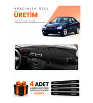 MERCEDES W203 C-CLASS (2000-2007) Uyumlu Torpido Koruma Örtüsü Oto Kılıfı - Siyah