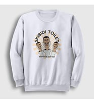 Presmono Unisex Beyaz Bop Bop Yes Yes Skibidi Toilet Sweatshirt 479801tt