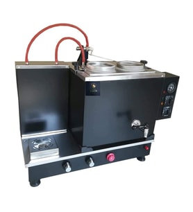 2 demlikli Kromat Siyah Boyalı çay ocağı Siyah Boyalı Çay Kazanı Elektrik + Doğalgazlı Siyah Çay Semaveri CE Belgeli . ETS Sistemli Siyah Çay Makinesi
