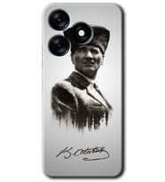 Tecno Spark 10 Pro Kılıf HD Desen Baskılı Kılıf - Mustafa Kemal Atatürk