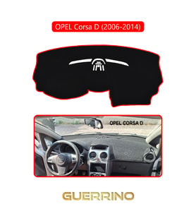 OPEL Corsa D (2006-2014)TORPİDO KORUMA HALISI KIRMIZI KENAR