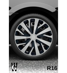 Renault Laguna 3 16 İnç Jant Kapağı (4 ADET) Siyah Gri C112