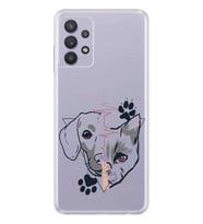 Kılıfland Samsung Galaxy A32 Kılıf Silikon Resimli Kapak Cat And Dog Paw Stok 1292