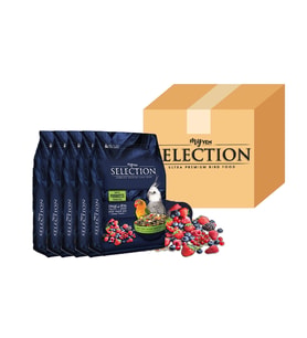 myyem selection gerçek meyve parçalı paraket yemi 1kg ( 5 li Paket )