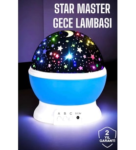 Yıldızlı Gökyüzü Projeksiyon Gece Lambası Hareketli Işık Şovu
