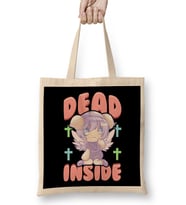 Cute Pastel Goth Dead Inside Kawaii Anime Girl Bez Çanta Uzun Saplı