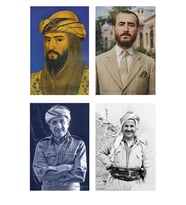 Kürt Ünlüleri Posterleri - Qazi Muhammed - Selahaddin Eyyubi (ÇERÇEVESİZ 4 POSTER) (Siyah-Gri)