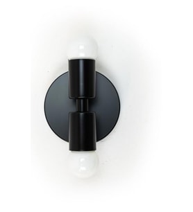 mylights mat siyah  ikili e 27 duylu aplik duvar lambası yukarı aşağı