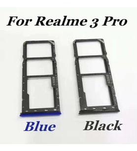Oppo Realme 3 Pro Sim Kart Kapağı Aparatı Sim Tray (Siyah)