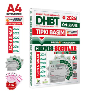 2026 KPSS-DHBT Ön Lisans ÖSYM Çıkmış Soru Tıpkı Basım 6lı Kitapçık Türkiye Geneli Deneme Paketi