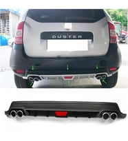 Dacia Duster 1 Siyah Difüzör Difizör Yuvarlak Egzoz Görünüm Kulaklı Tip