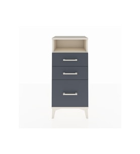 Arges Komodin Tek Raflı 3 Çekmeceli 44x30x96 Aytaşı-Antrasit
