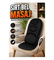 Motorlu Sırt ve Bel Masaj Minderi 3 Motorlu Isıtmalı 9 Modlu Ayarlanabilir Masaj Koltuğu Pedi