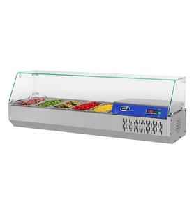CSA Karacasan  5 Adet 1/3 Gastronorm Küvetli Set Üstü Teşhir Buzdolabı(430 Çelik)