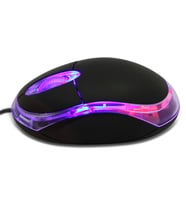 Everest KM-6809 Usb Siyah Işıklı Optik Mouse (Karışık)