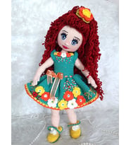 Açan Çiçek Bebek Amigurumi Organik Oyuncak