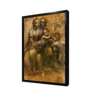 Meryem Ana Çocuk İsa Eskiz L Da Vinci Çerçeveli Mdf Tablo