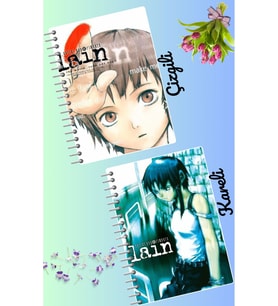 Serial experiments lain defter seti 2 adet A4 boyutu 21*30 çizgili + kareli 60 syf