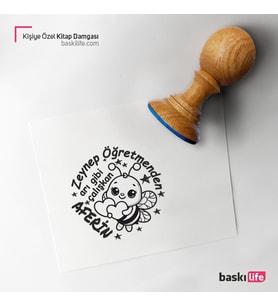 Öğretmen Kişiye Özel Kitap Damgası Kitap Mührü Kaşe Kitap Mühür Özel Damga 478