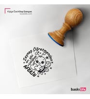 Öğretmen Kişiye Özel Kitap Damgası Kitap Mührü Kaşe Kitap Mühür Özel Damga 478