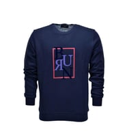 Erkek Baskılı Spor Sıfır Yaka Sweatshirt R2202 BGL-ST03189