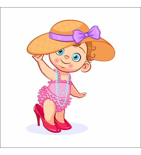 TopukluGiymiş Kız Sticker Duvar Sticker 30x30 CM