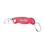 Vip-Tec VT875158 Mini Katlanır Metal Maket Bıçağı (Kırmızı)