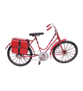 pilelistore Dekoratif Metal Bisiklet Çantalı Vintage Ev Ofis Hediyelik