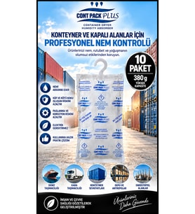 Contpack Plus Askılı Nem Alıcı Konteyner Kurutucu Rutubet Engelleyici Küf ve Korozyon Önleyici 10 Adet 3800 Gr