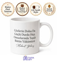 Gözü Yaşlı Baba Yazılı Duygusal Kupa Bardak Babalar Günü Hediye