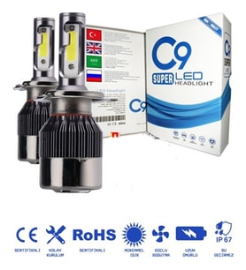 Leonpart C9 H7 LED Xenon Far 9400 Lümen Ampulü Beyaz Yeni Nesil Şimşek Etkili