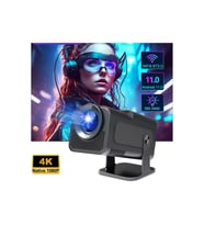 Siyah Taşınabilir 4K 1080P Ev Sineması Projektörü Bluetooth Android R3