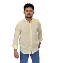 Erkek Spor Silim Fit Uzun Kol Gömlek G5033 BGL-ST04492 (Krem)