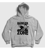 Presmono Unisex Gri Danger Zone Sterling Archer Kapüşonlu Sweatshirt 299563tt (Gri)