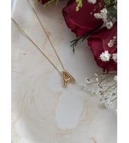 Unisex Gold Balon A Harf Hediye Kolye (Altın)