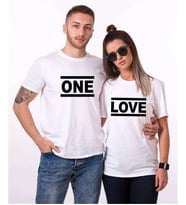 Tshirthane One Love Sevgili Kombinleri Tshirt Kombini (Tek Ürün Fiyatıdır.)