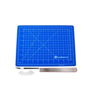 Hodbehod A4 Hobi Kesim Matı Seti Çift Taraflı Cutting Mat Set Mavi