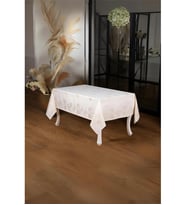 Müge Lüx Jakar Kumaş Bej Masa Örtüsü Dikdörtgen 160x220 Cm - 1049 (Standart)