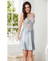 Saten Dantelli Gecelik - 850 (Mint)