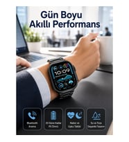 Mey İthalat® Akıllı Saat Arama Konuşma GPS ve NFC Özelliği 3 Kordonlu Amoled Ekran