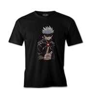 Naruto Gojo Saturo Siyah Erkek Tshirt